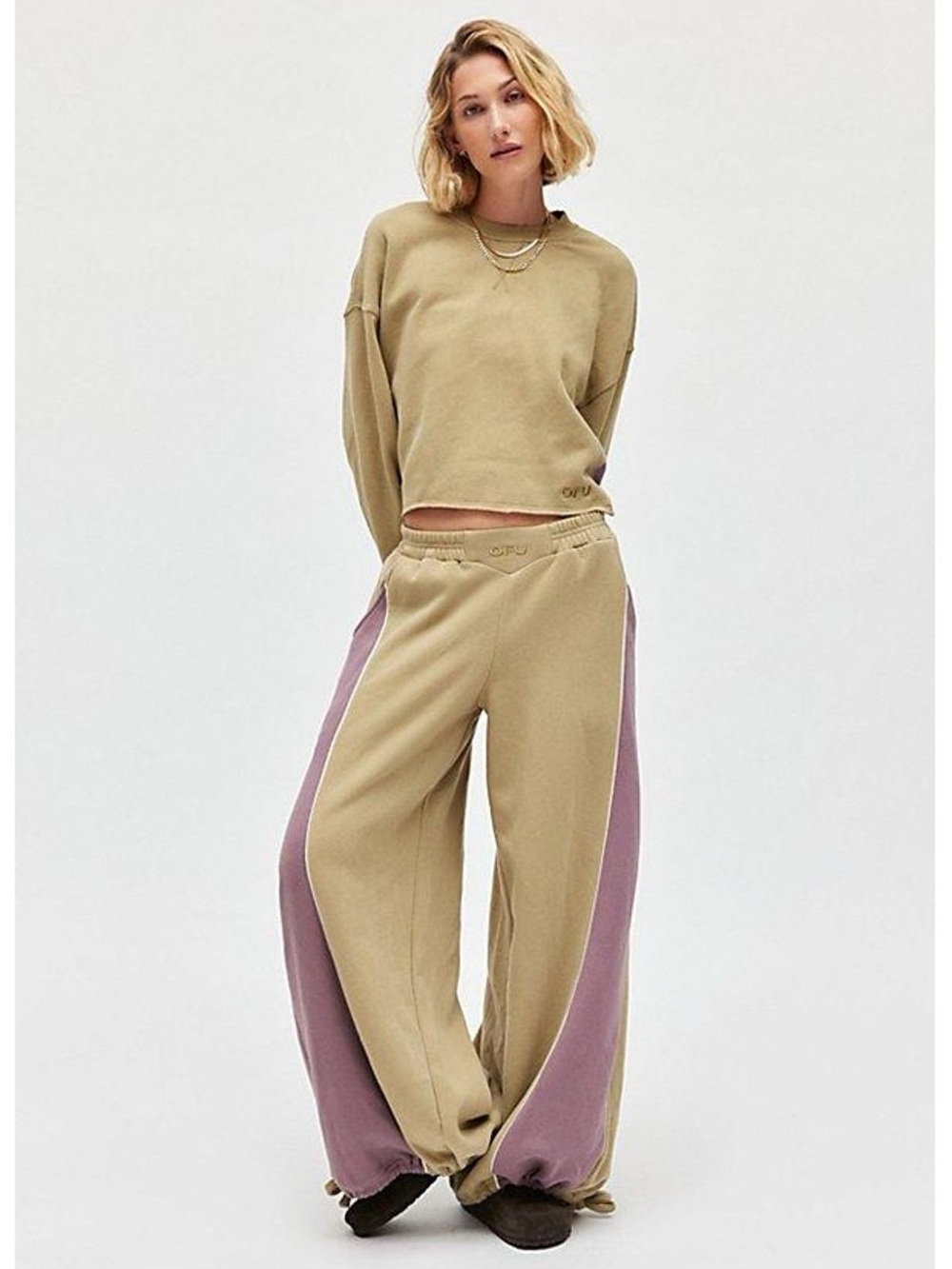 Out From Under Cozy Vibes Colorblocked Jogger Sweatpant Small